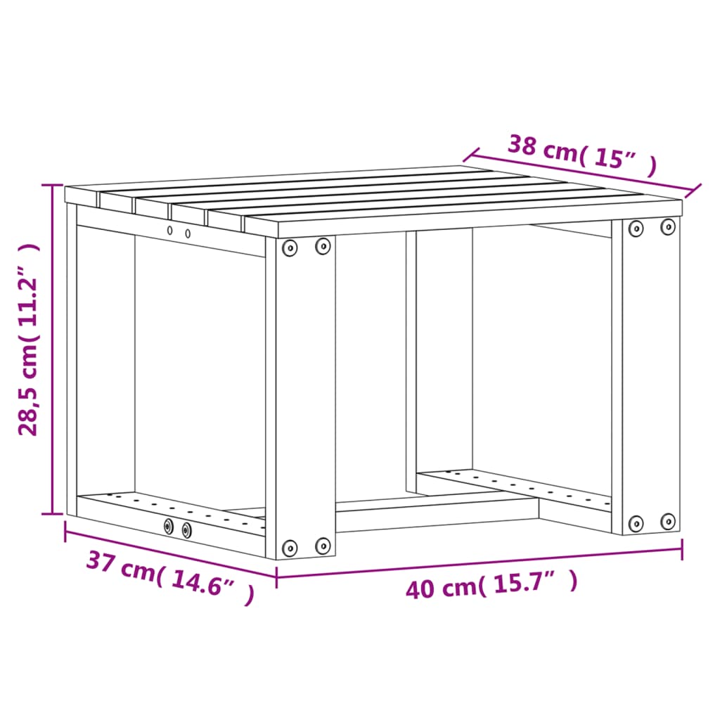 3-delige Loungeset massief grenenhout