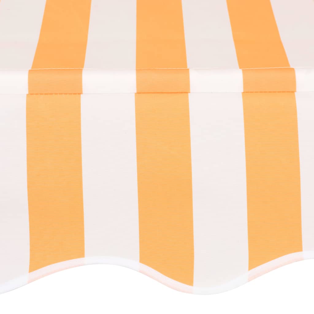Luifel handmatig uittrekbaar 400 cm oranje en witte strepen