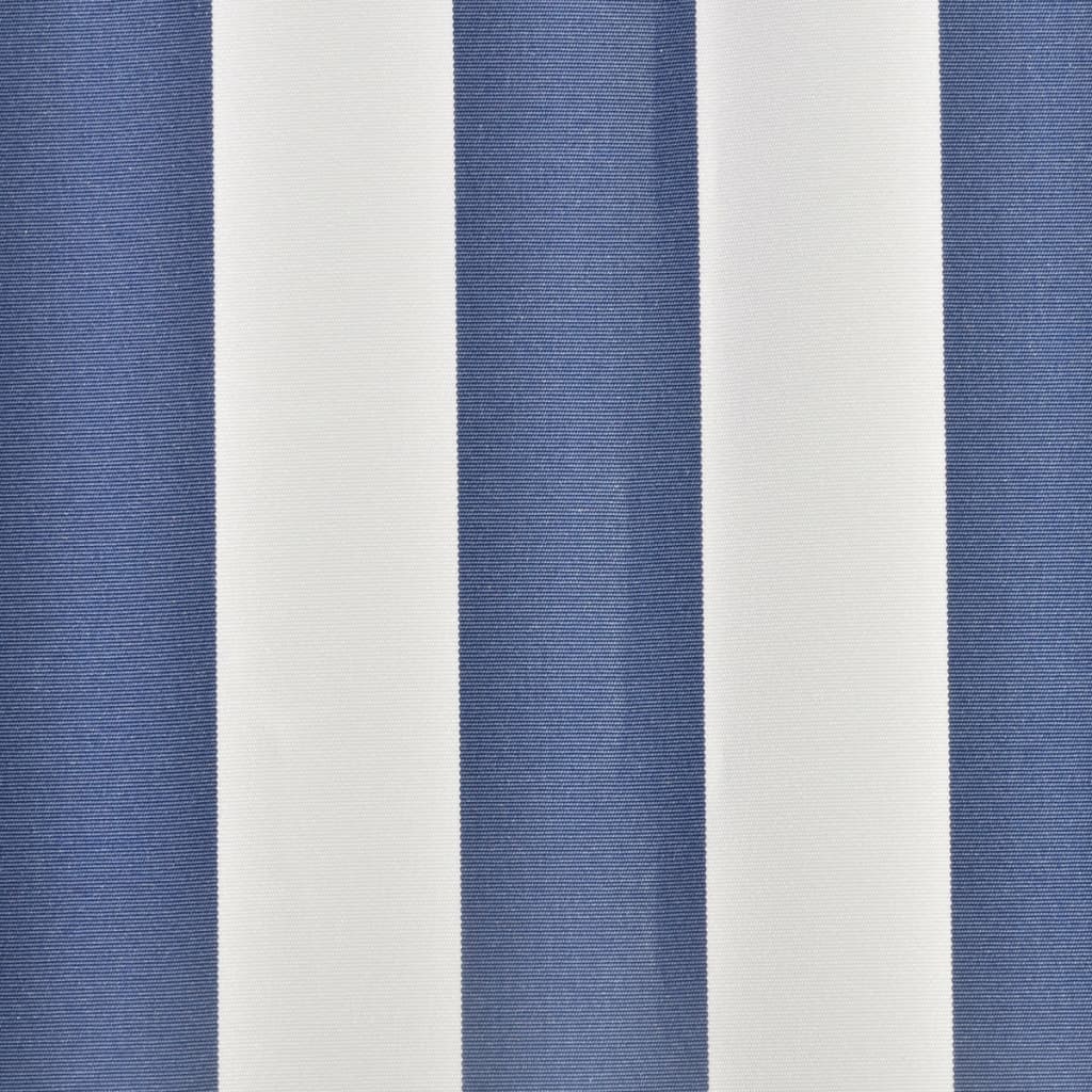 Luifeldoek 4x3 m canvas blauw en wit